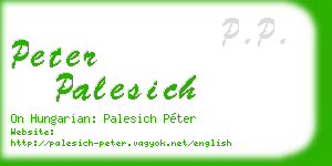 peter palesich business card